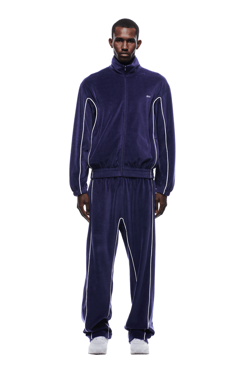 VELOURS TRACK JACKET ORBIT BLUE