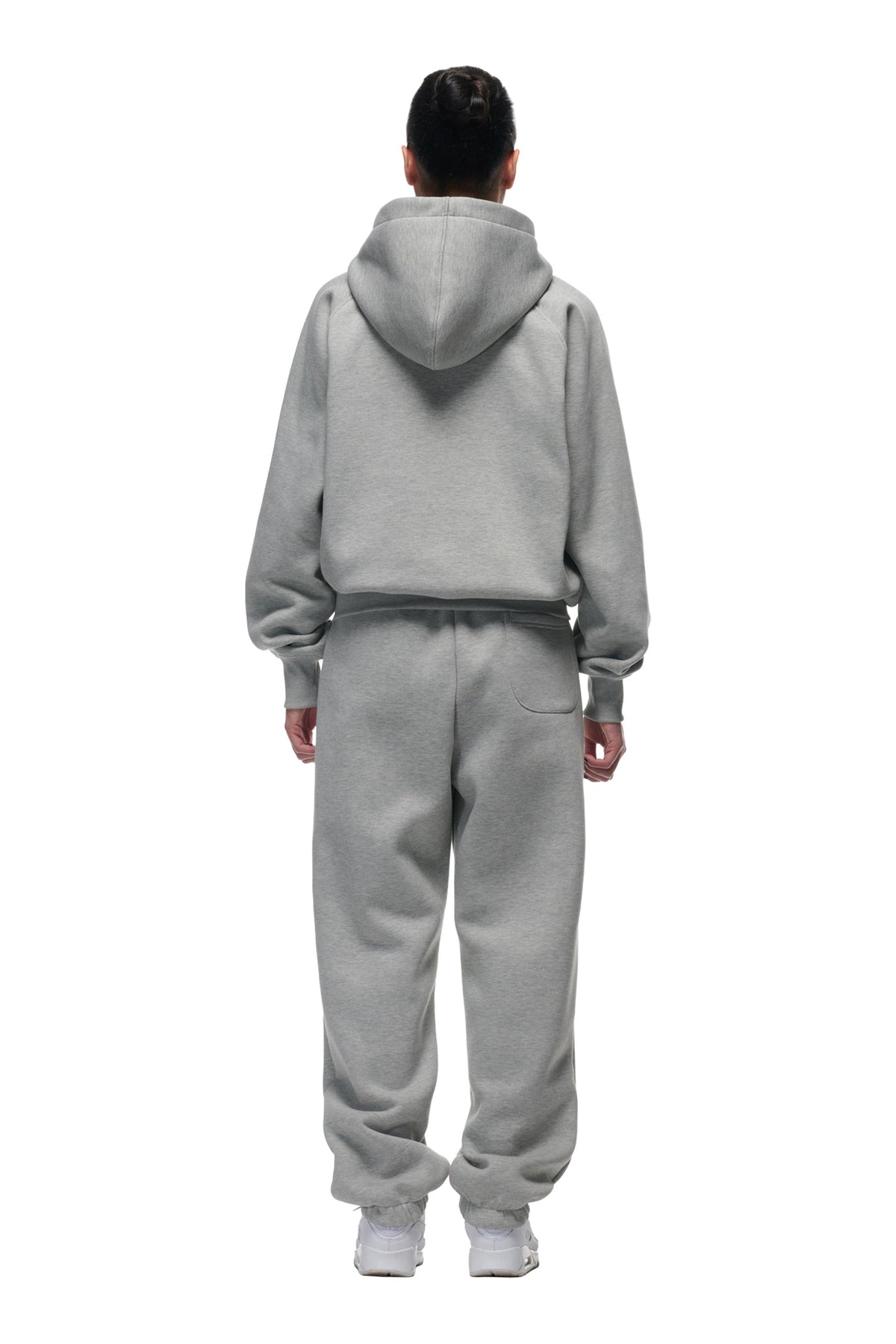 ZIP HOODIE GREY MELANGE