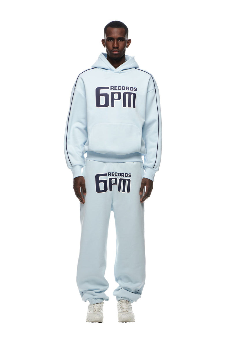 RECORDS HOODIE ICE BLUE