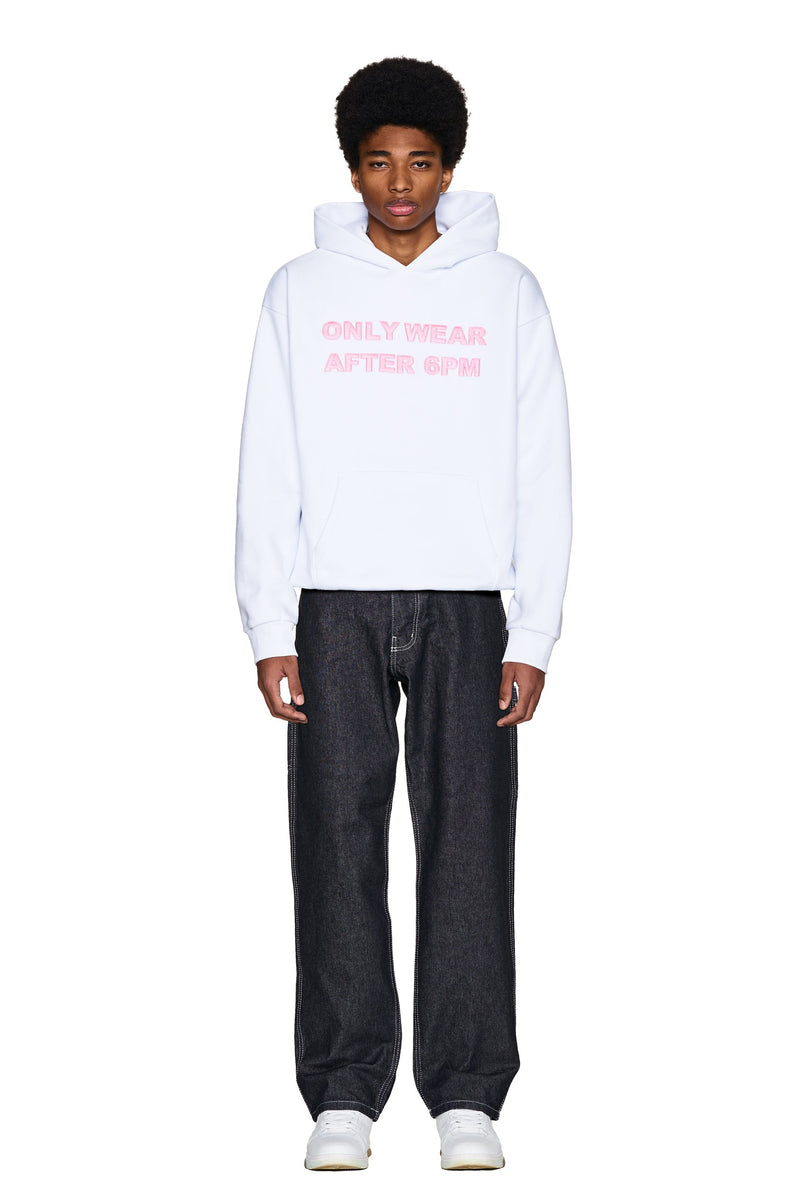 ONLY WEAR AFTER 6PM HOODIE 2.0 WHITE